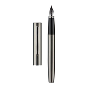 HONGDIAN C2 Steel Fine Fountain Pen with Open Cap Display and Cap Beside Pen
