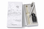 HONGDIAN H3 Silver Fountain Pen and Ink Bottle Presentation Gift Box