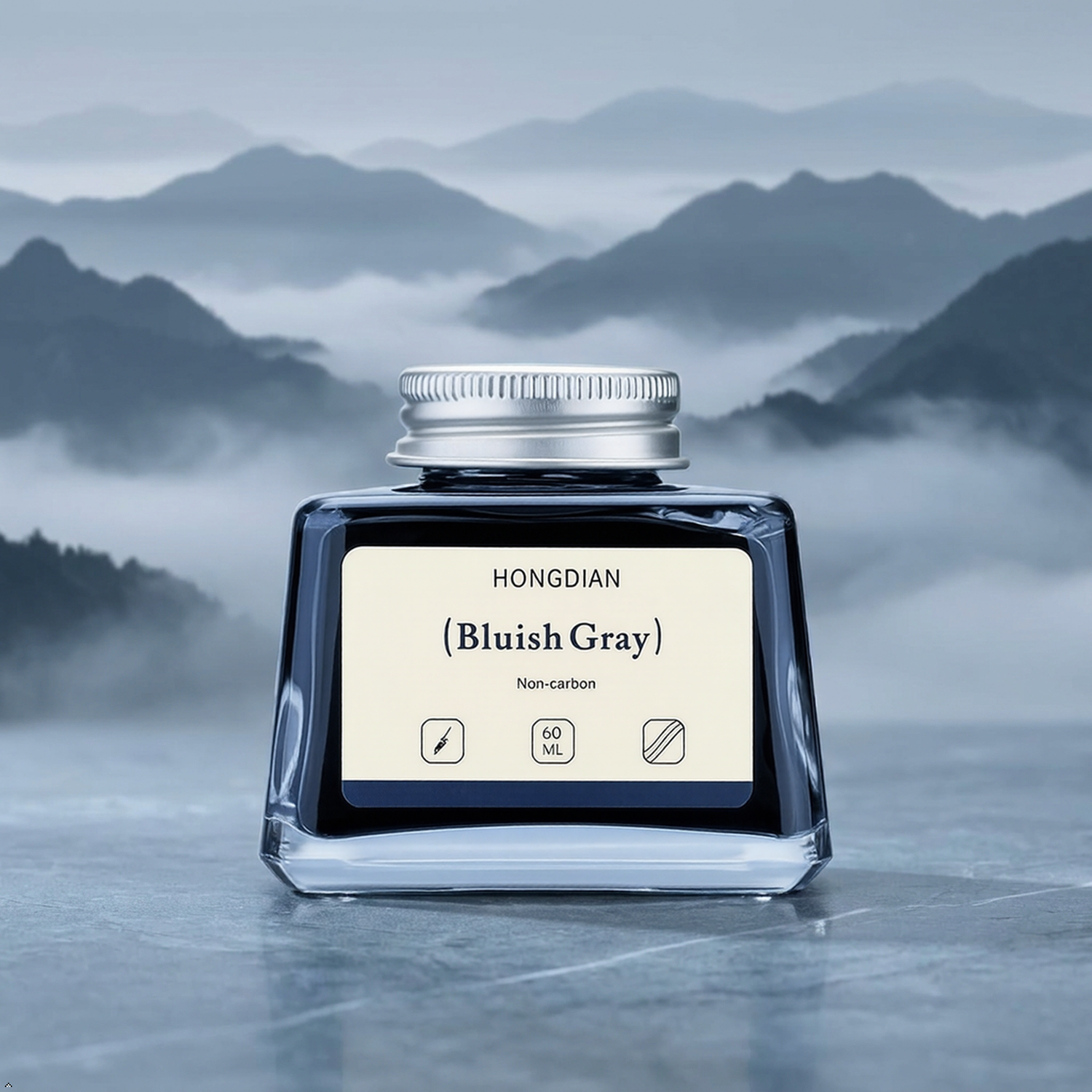 HONGDIAN, Ink Bottle - BLUISH GRAY 60 mL.