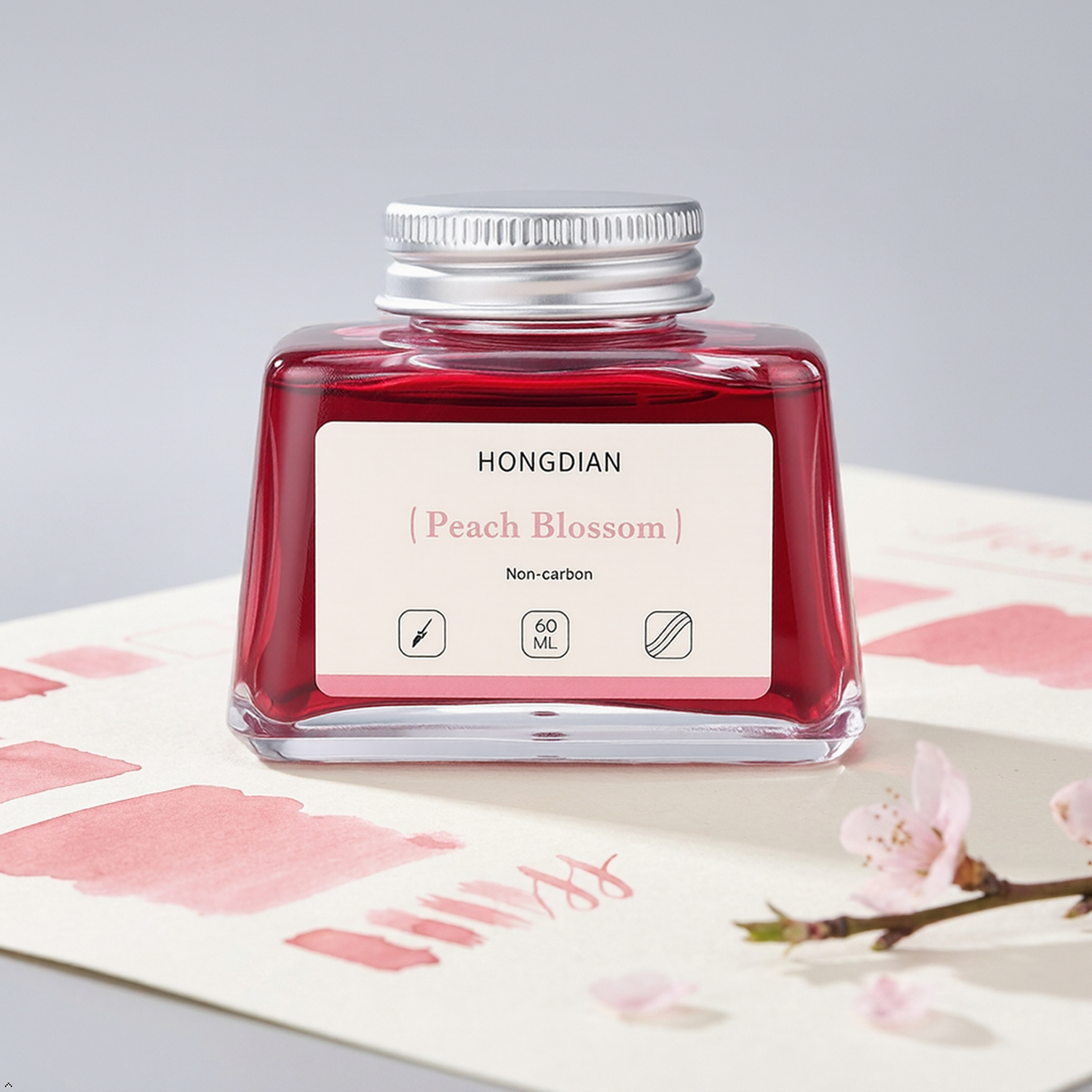 HONGDIAN, Ink Bottle - PEACH BLOSSOM 60 mL.