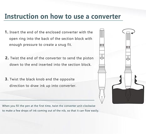 HONGDIAN Fountain Pen Ink Bottle Instruction
