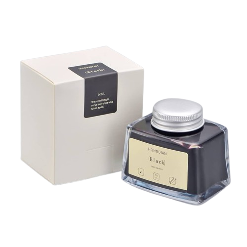 HONGDIAN Black 60 ml Non Carbon Fountain Pen Ink Bottle with Ink Bottle Box 