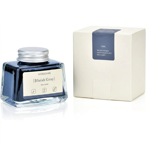 HONGDIAN Bluish Gray 60 ml Non Carbon Fountain Pen Ink Bottle with Ink Bottle  Box