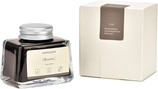 HONGDIAN Brown 60 ml Non Carbon Fountain Pen Ink Bottle with Ink Bottle Box 
