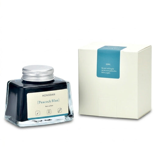 HONGDIAN Peacock Blue 60 ml Non Carbon Fountain Pen Ink Bottle with Ink Bottle  Box 