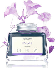 HONGDIAN Purple 60 ml Non Carbon Fountain Pen Ink Bottle with Purple Floral Background