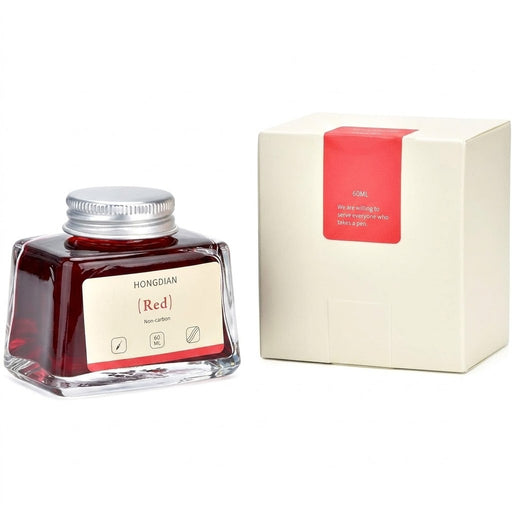 HONGDIAN Red 60 ml Non Carbon Fountain Pen Ink Bottle with Ink Bottle  Box 