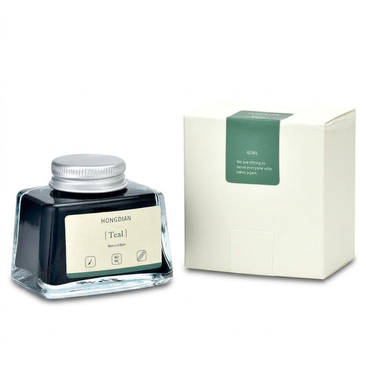 HONGDIAN Teal 60 ml Non Carbon Fountain Pen Ink Bottle with Ink Bottle  Box 