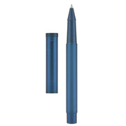 HONGDIAN 1851 Dark Blue Roller Pen with Open Cap and Cap Beside Pen