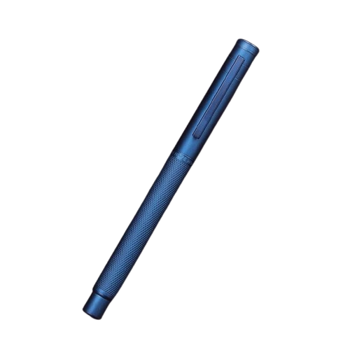 HONGDIAN 1851 Dark Blue Roller Pen with Closed Cap Angled View