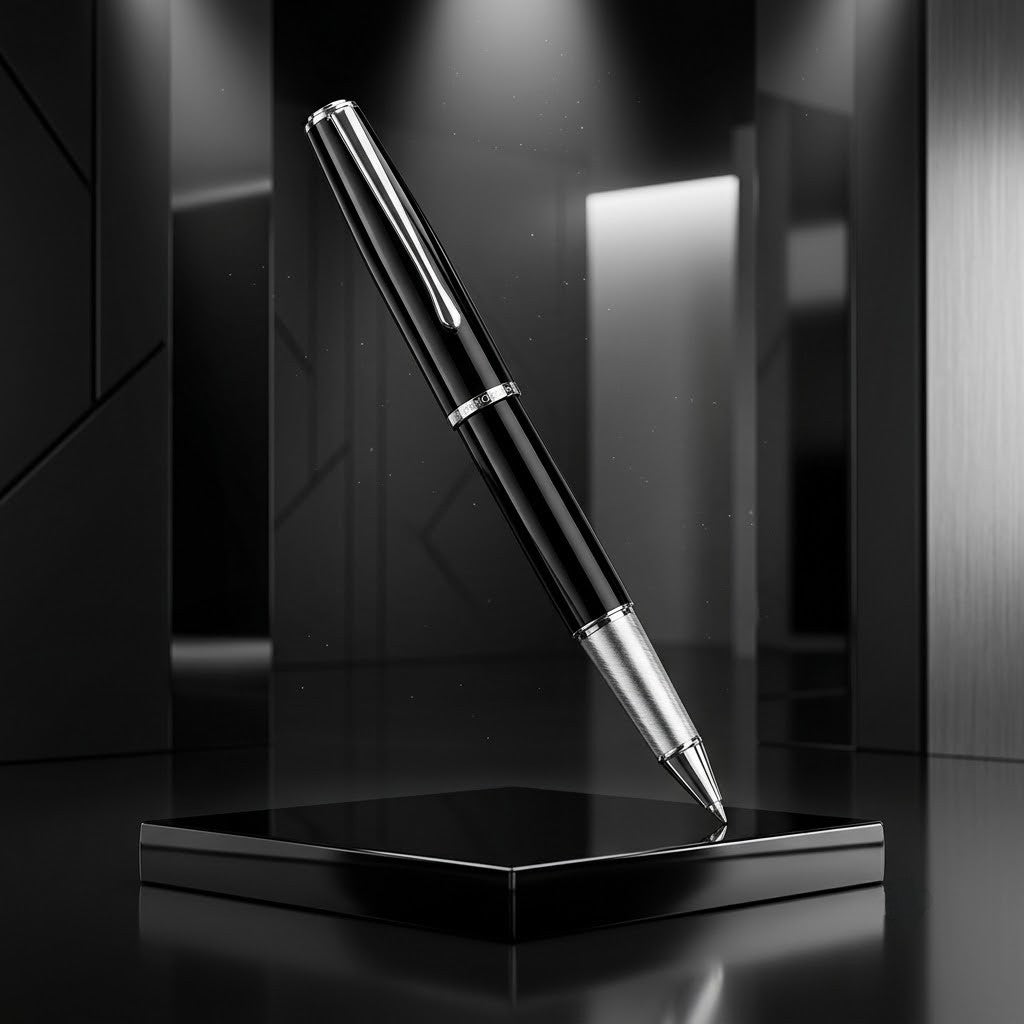 HONGDIAN | Rollerball Pen - 320 BLACK CHROMIUM.