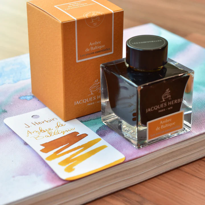JACQUES HERBIN | INK BOTTLE | LES ENCRES ESSENTIELLES | AMBRE DE BALTIQUE | 50 ML