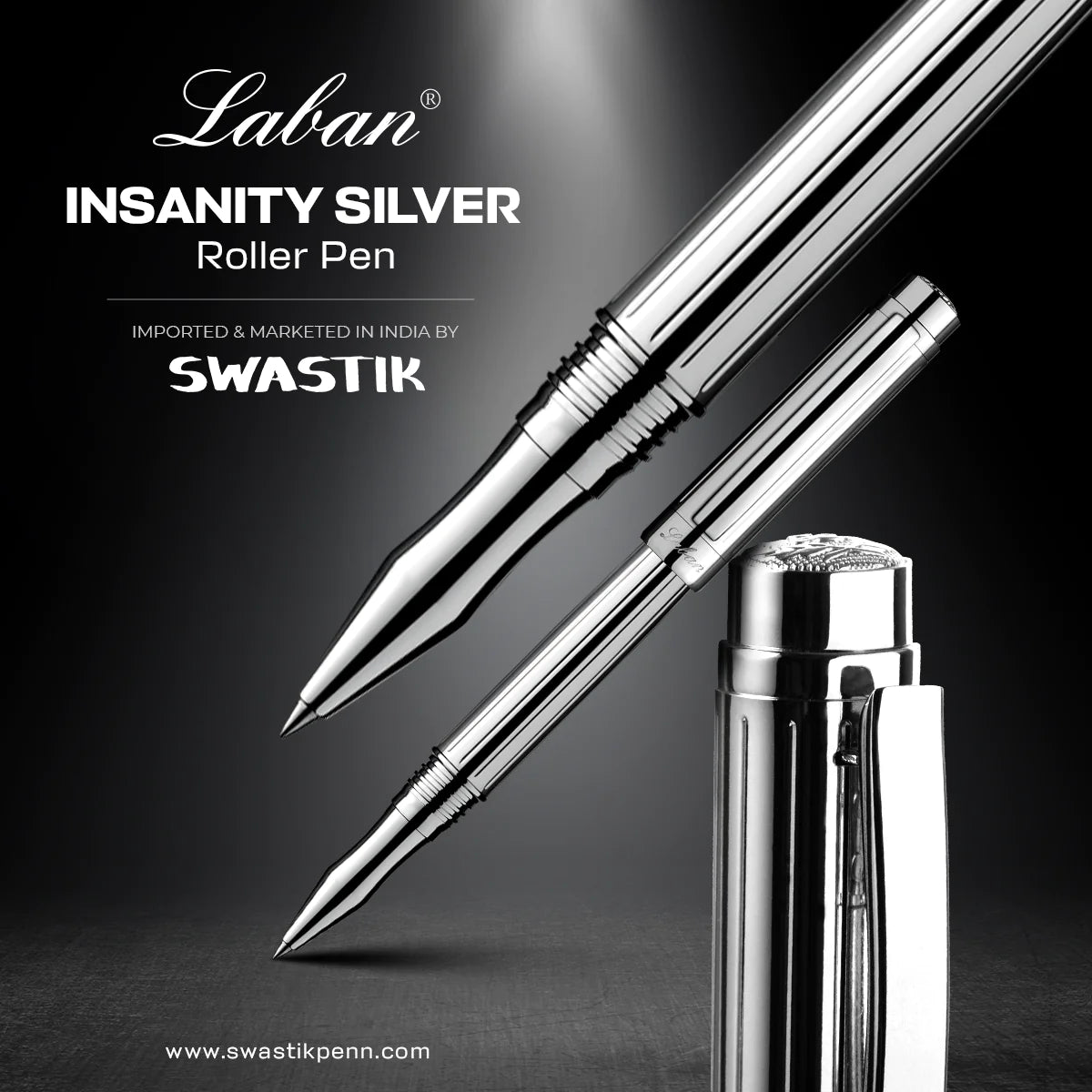 LABAN | Roller Pen | INSANITY SILVER |  STAINLESS STEEL