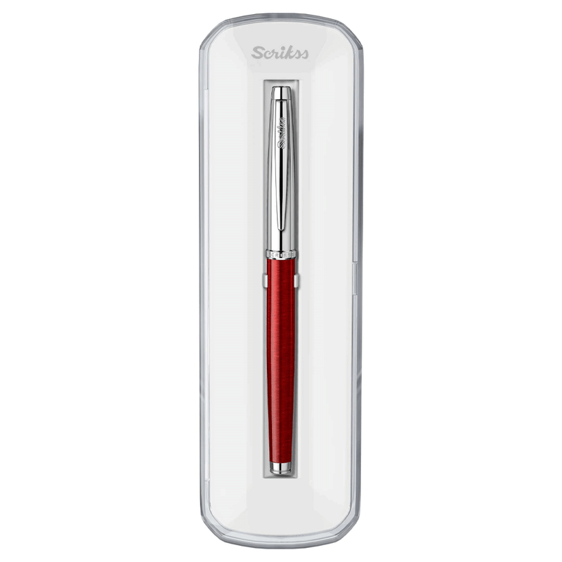 SCRIKSS, Rollerball Pen - METROPOLIS 800 CHROME RED CT.