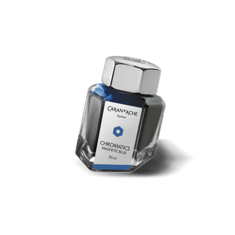 CARAN d'ACHE,  Ink Bottle - CHROMATICS | Magnetic Blue | 50ml.