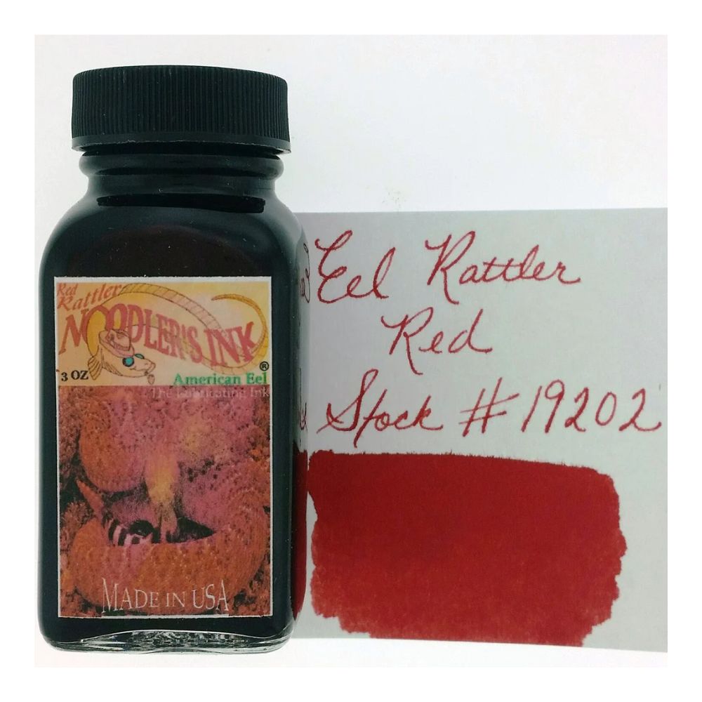 NOODLER'S, Ink Bottle - EEL RATTLER RED (88mL). — SWASTIK penn