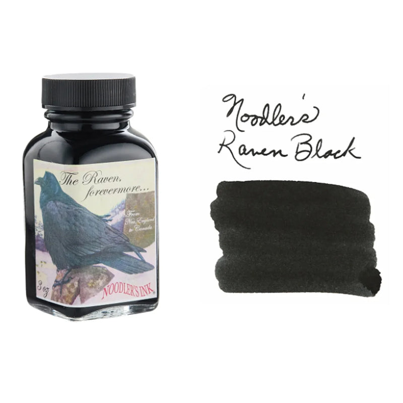 NOODLER'S, Ink Bottle - RAVEN BLACK (88mL).