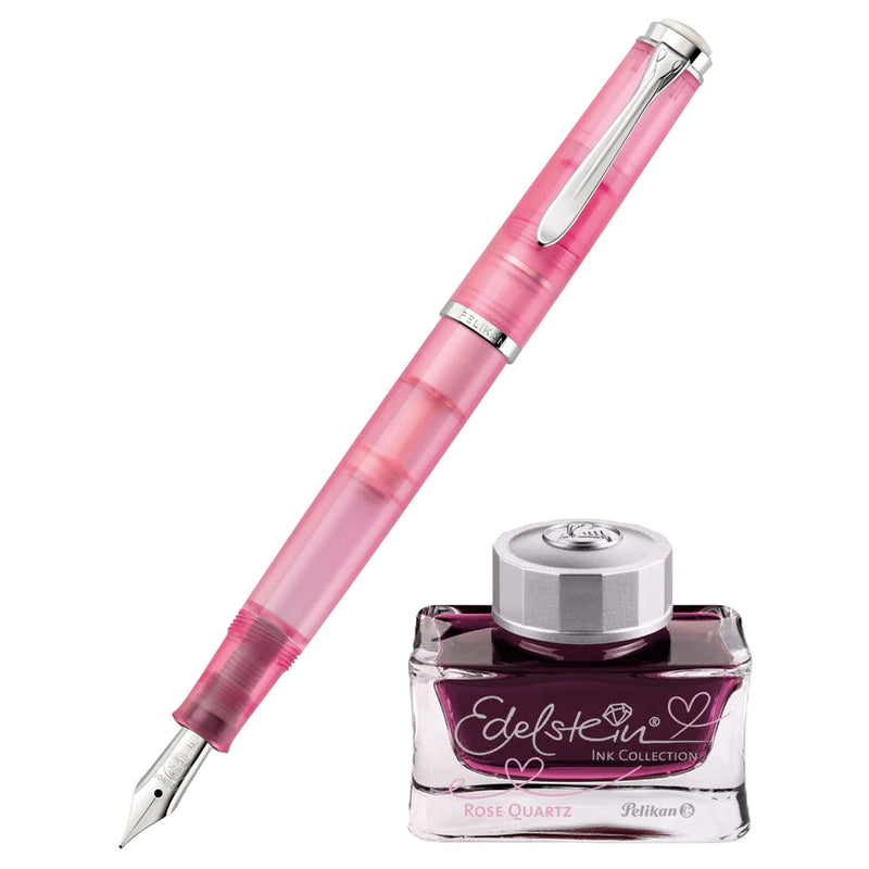 PELIKAN, Fountain Pen with Ink Set  - CLASSIC M205 Special Edition SE ROSE QUARTZ.