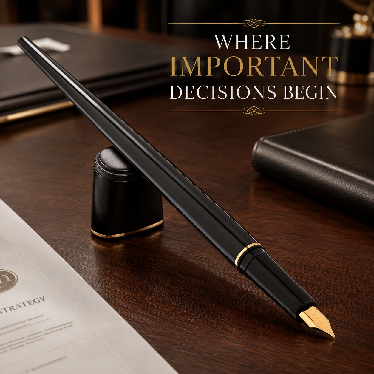 Platinum | Desk Fountain Pen - Black.