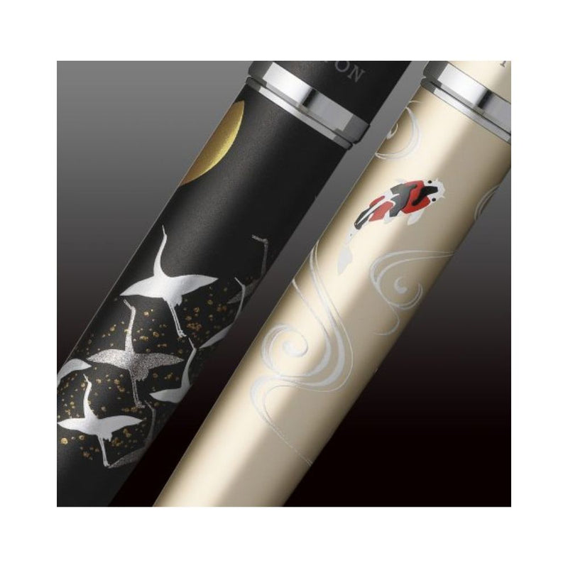 PLATINUM, Fountain Pen - PROCYON LUSTER Modern Maki-e Cranes over moon.