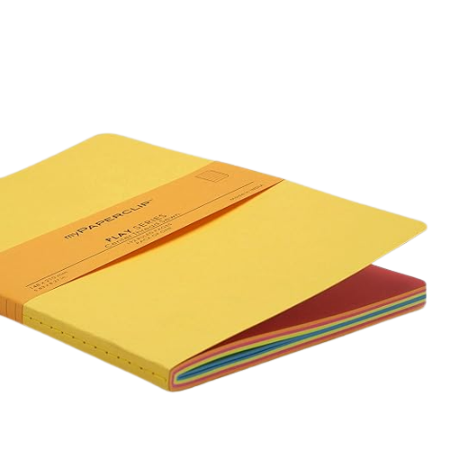 myPAPERCLIP, Notebook - PLAY Series  192 Pages YELLOW.
