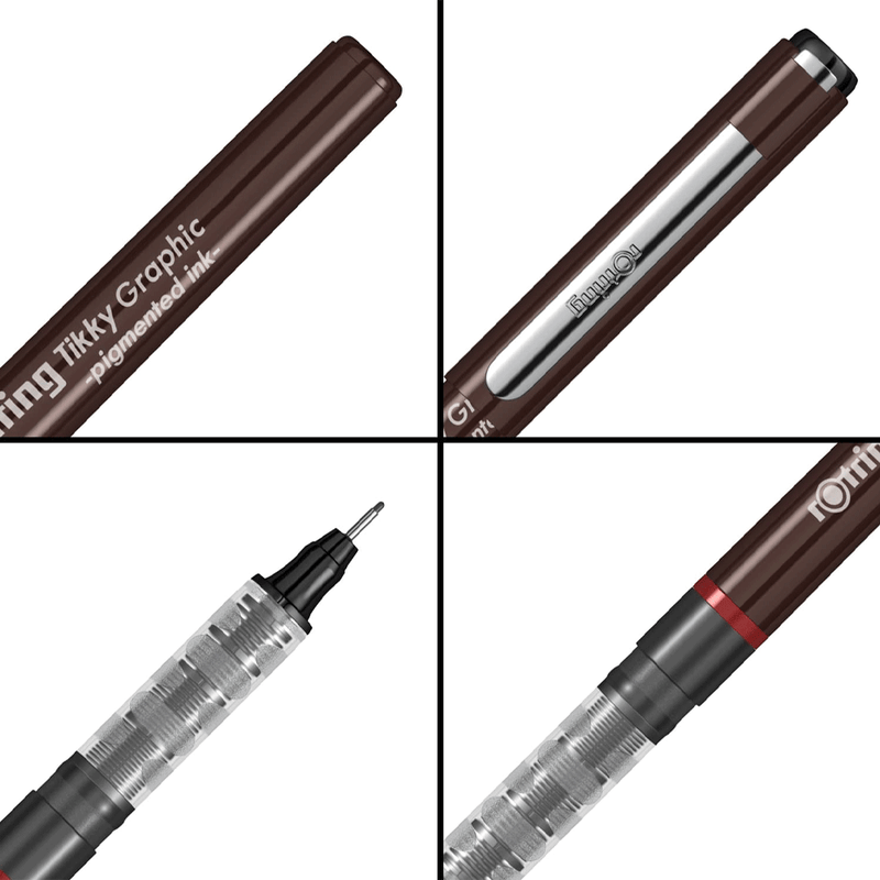 ROTRING, Pigment Liner Set 5 (0.1 + 0.2 + 0.3 + 0.5 + 0.8).