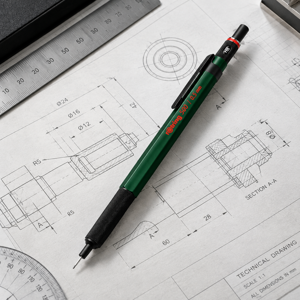 ROTRING | MECHANICAL PENCIL| 500 GREEN.