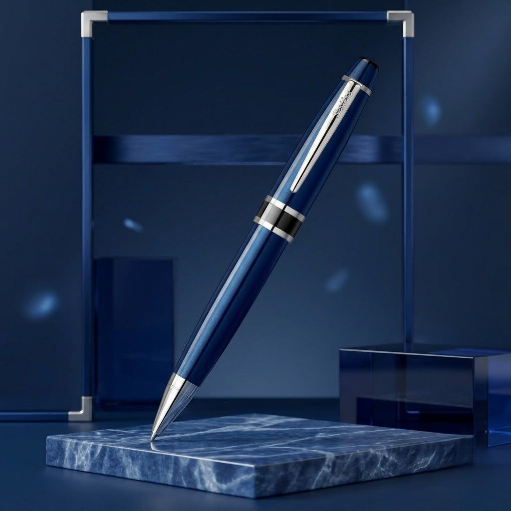 SCRIKSS, Ballpoint Pen - HAVANA 63 NAVY BLUE.