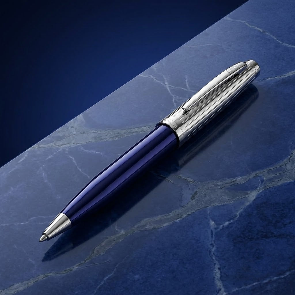 SCRIKSS, Ballpoint Pen - OSCAR 39 NAVY BLUE CHROME.