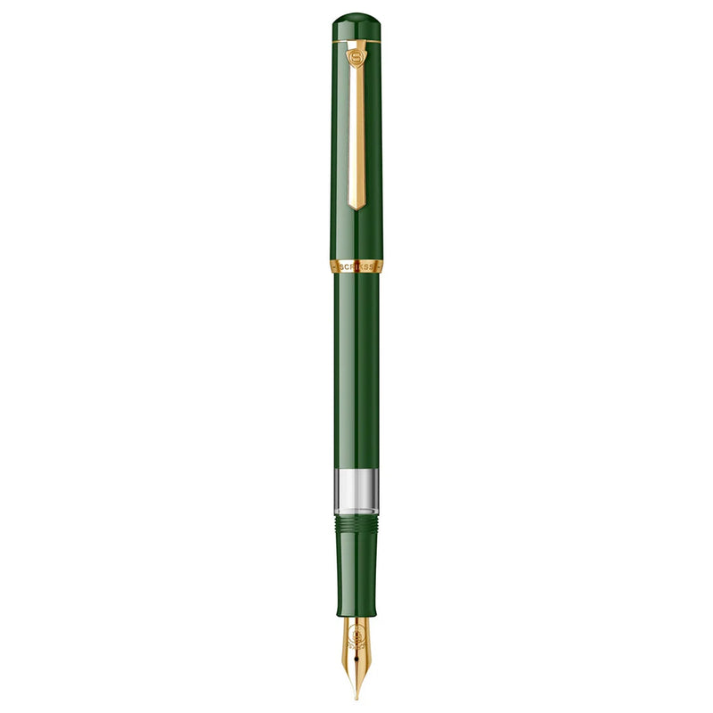 SCRIKSS, Fountain Pen - 419 Piston Filler DARK GREEN GT.