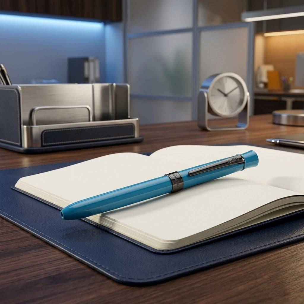 SCRIKSS | Multi Function Pen | TRIO 93 BLUE BT | Lacquered Brass