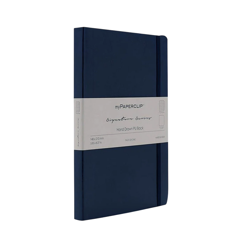 myPAPERCLIP, NoteBook - SIGNATURE Series 192 Pages PU Blue.