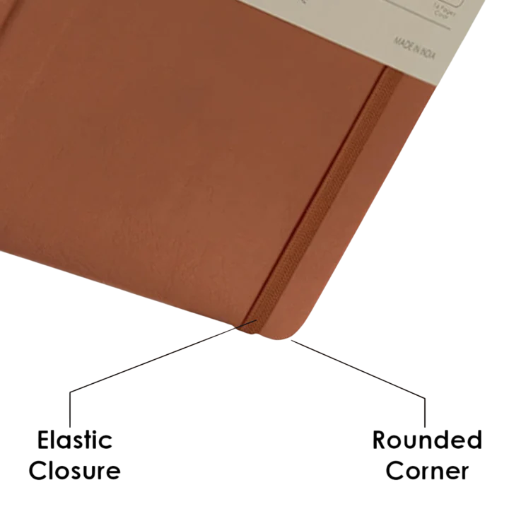 myPAPERCLIP, NoteBook - SIGNATURE Series 192 Pages PU Tan.