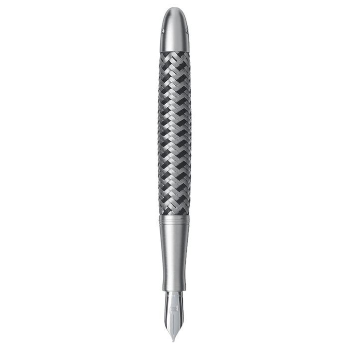 PORSCHE DESIGN, Fountain Pen - TecFlex STEEL/ BLACK.