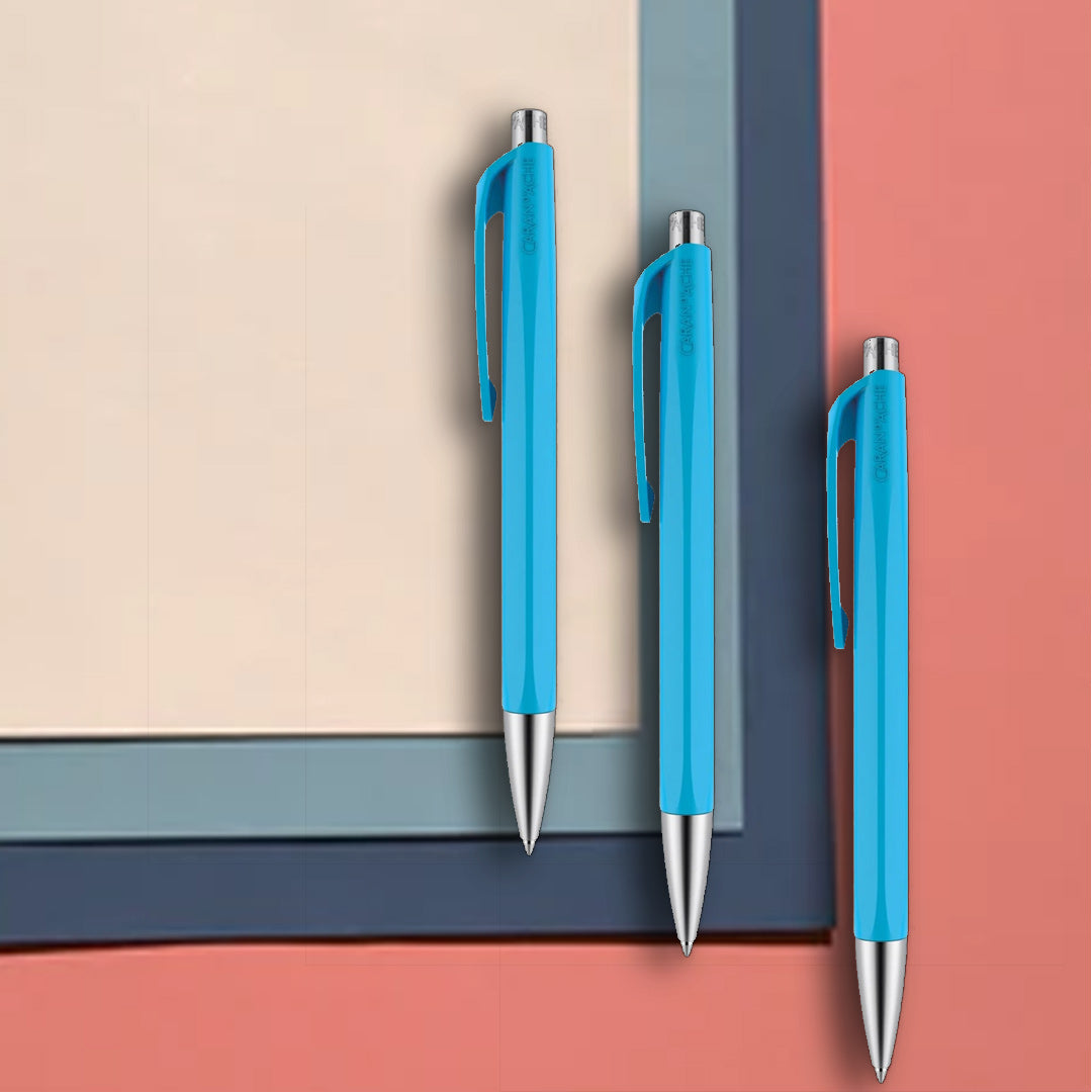 CARAN d'ACHE, Ballpoint Pen - 888 INFINITE TURQUOISE BLUE.