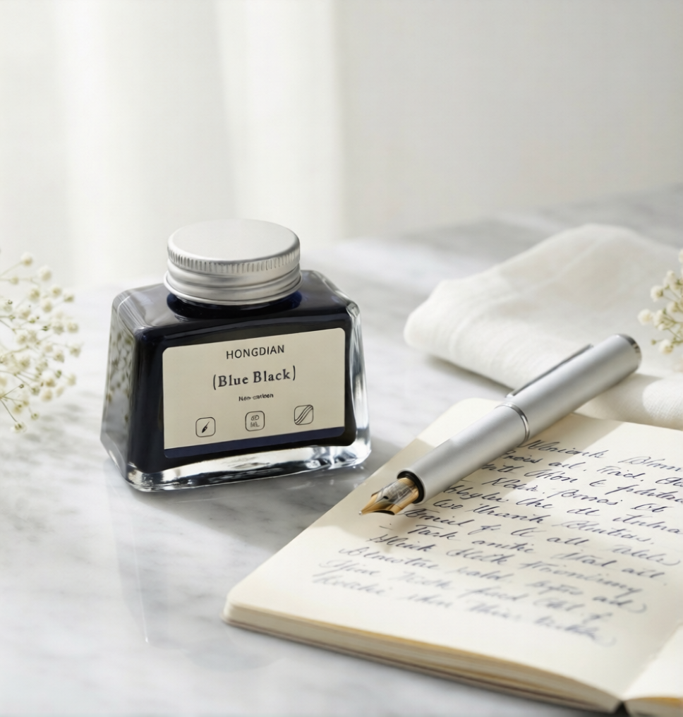 HONGDIAN, Ink Bottle - BLUE BLACK 60 mL.