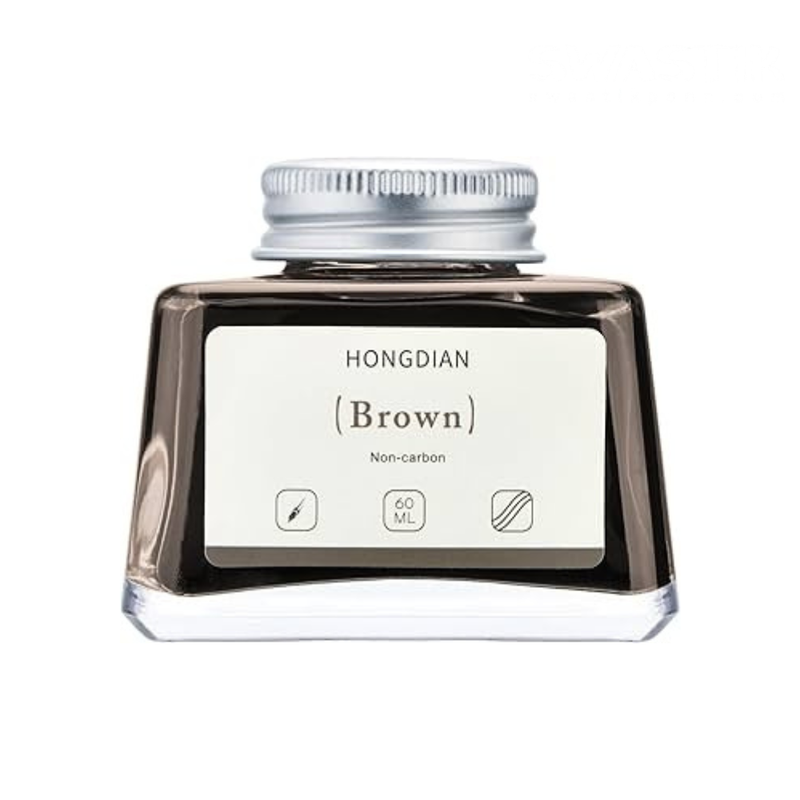 HONGDIAN, Ink Bottle - Non Carbon | BROWN | 60 mL.