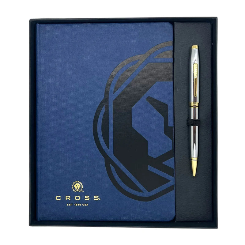 CROSS, Gift Set - COVENTRY CHROME GT | Ballpoint pen + Blue Executive Book.