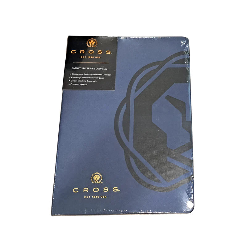 CROSS, Gift Set - COVENTRY BLACK LACQUER | Ballpoint pen + Blue Executive Book.
