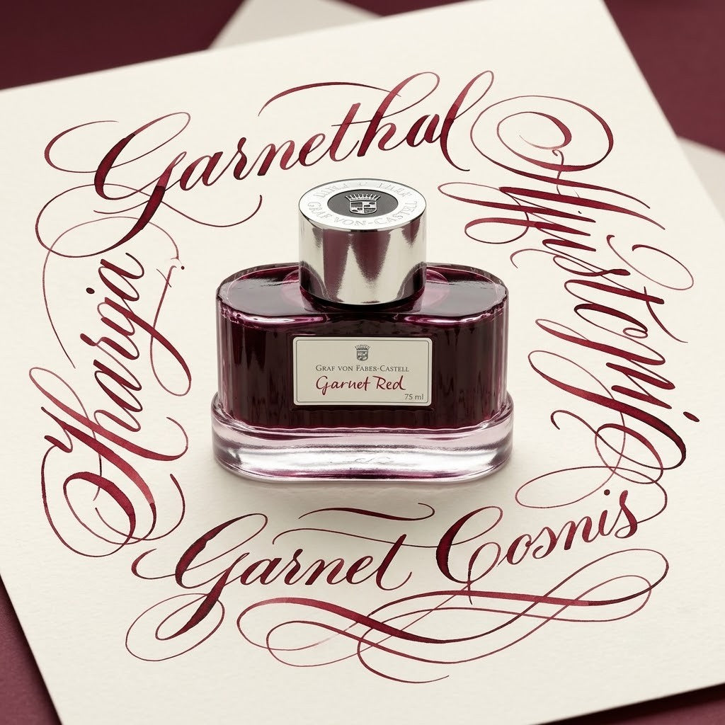 FABER CASTELL, Ink Bottle - GVFC GARNET RED (75mL).