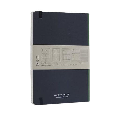 myPAPERCLIP, Weekly Planner - D2 192 Pages GREEN Spine Year 2024.