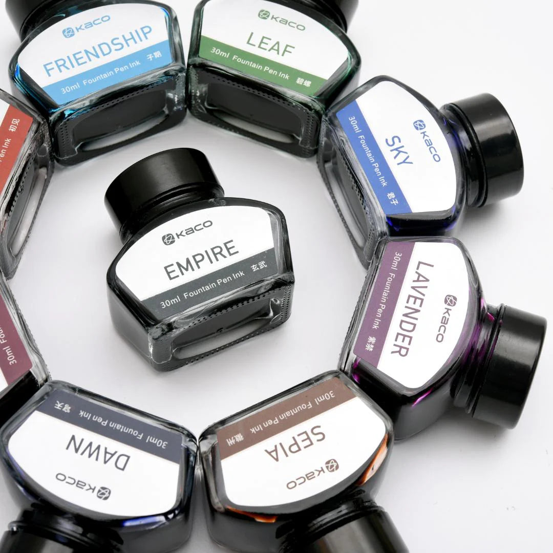KACO | Ink Bottle | Dye Based EMPIRE | Black |30mL | Fountain Pen Ink
