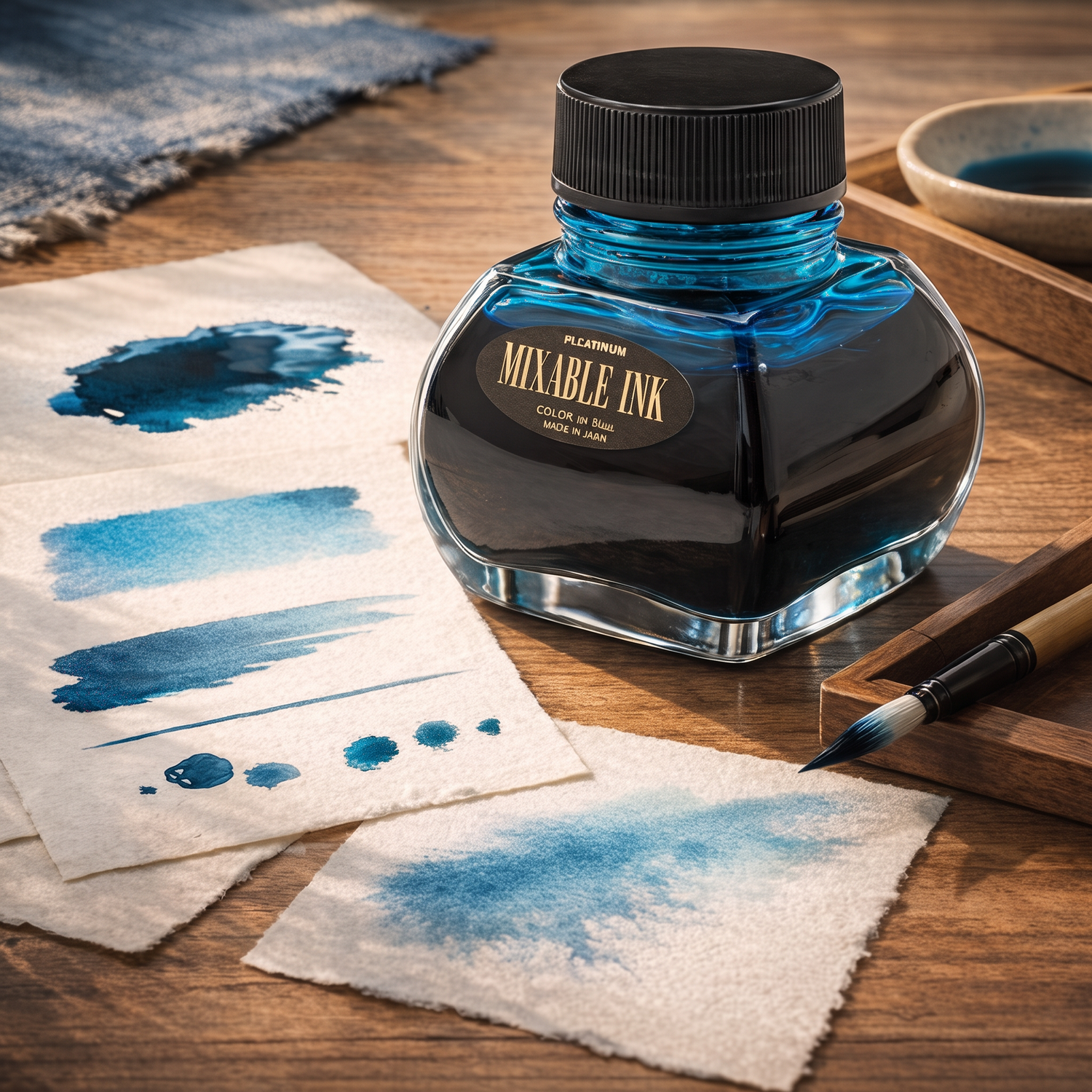 PLATINUM | Mixable Ink Bottle | AQUA BLUE 60ml.