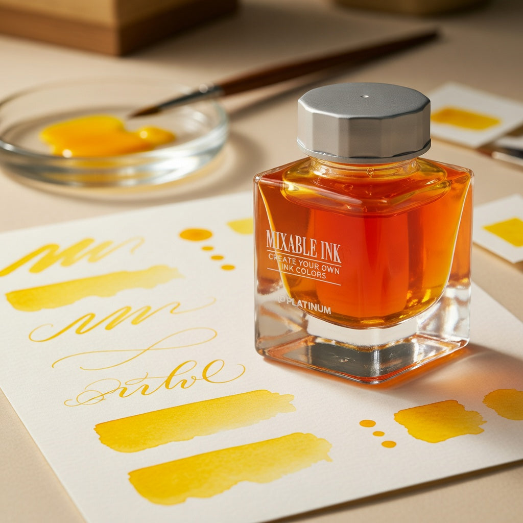 PLATINUM, Mixable Ink Bottle Mini - SUNNY YELLOW 20ml.
