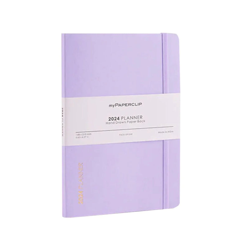 myPAPERCLIP, Weekly Planner - D1 192 Pages Lilac Year 2024.