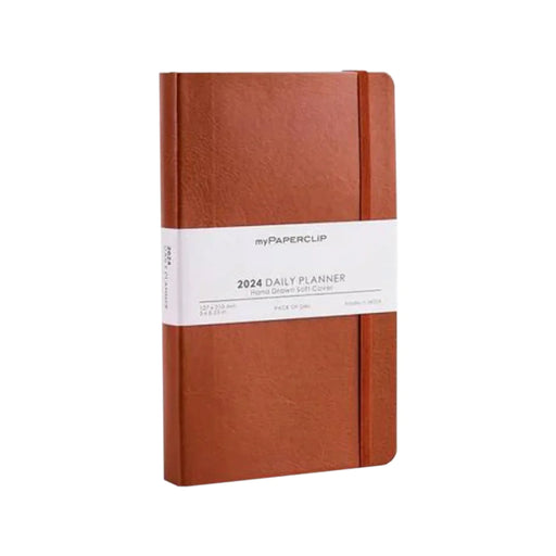 myPAPERCLIP, Daily Planner - M2 Tan| 384 Pages | Year 2024.