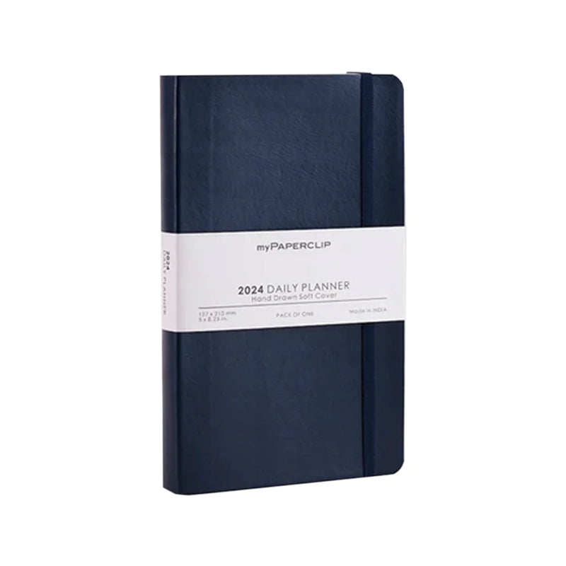 myPAPERCLIP, Daily Planner - M2 384 Pages Blue Year 2024.