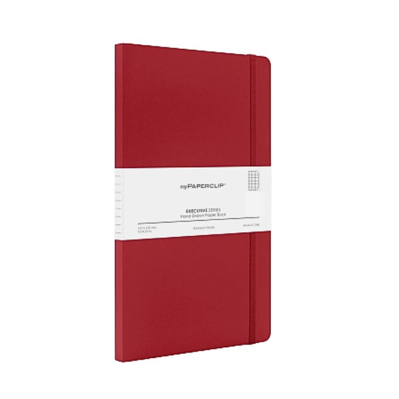 myPAPERCLIP, NoteBook - EXECUTIVE Series 192 Pages RED 68 Gsm .