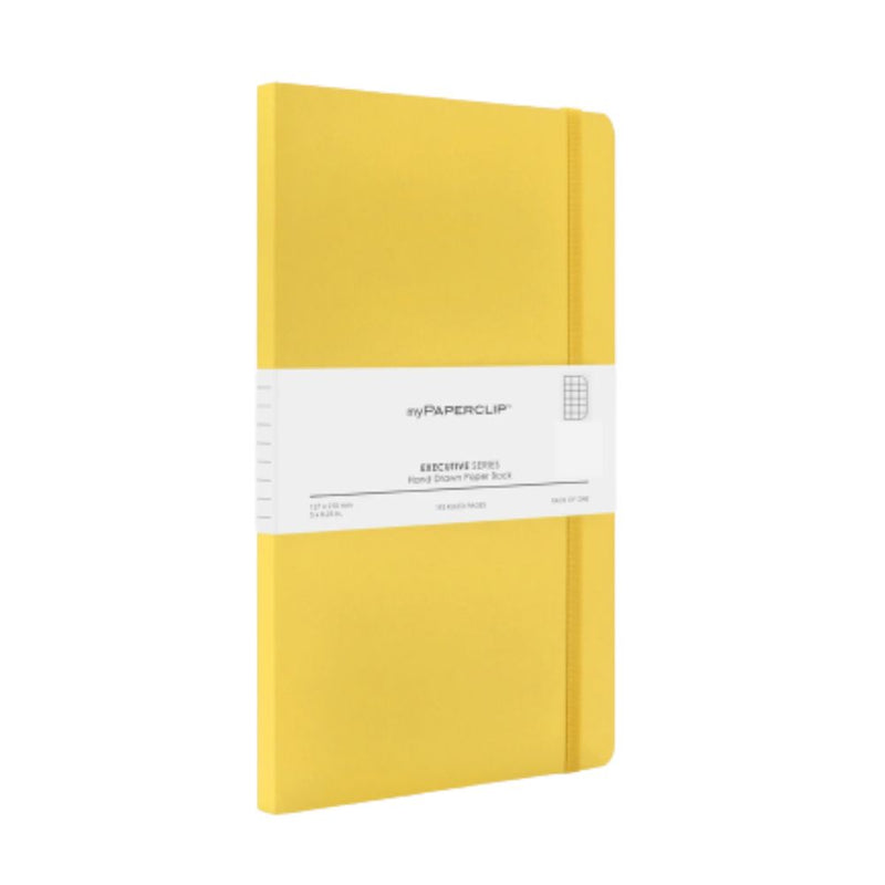myPAPERCLIP, NoteBook - EXECUTIVE Series 192 Pages YELLOW 68 Gsm .