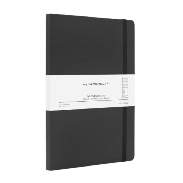 myPAPERCLIP, NoteBook - EXECUTIVE Series 240 Pages BLACK 68 Gsm.